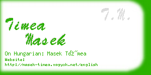 timea masek business card